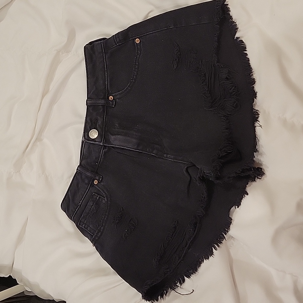 Pacsun, black denim shorts